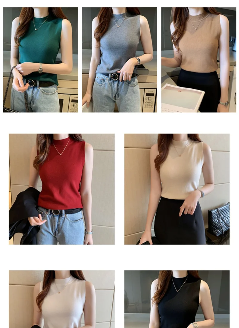 Summer Versatile Knit Sleeveless Tops Women - Image 7