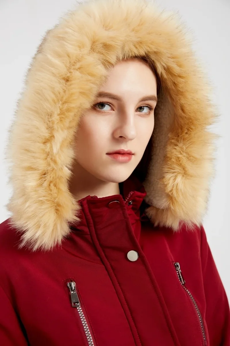Female Coat Winter Thick Super Warm Berber Fleece Lining Hooded Jacket - Image 13