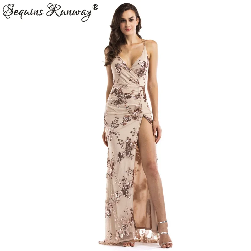 Sexy Black Sequin summer maxi Dress - Image 6