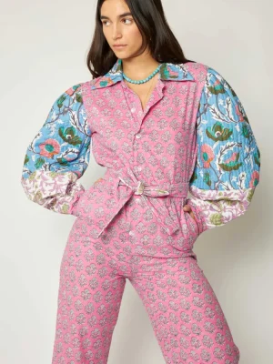 Vintage Printed Jumpsuit Women