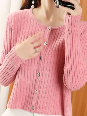 Women’s Clothing Wool Knit Cardigan