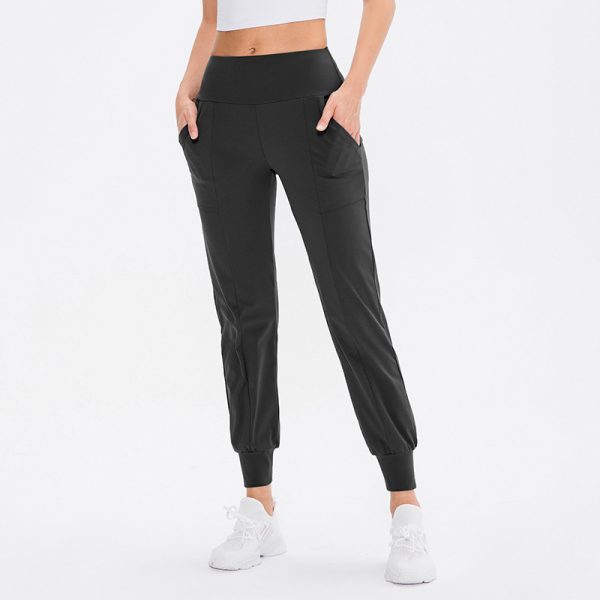 Womens High Waist Tapered Yoga Pants - Slimming Casual Sports Trousers - Image 4