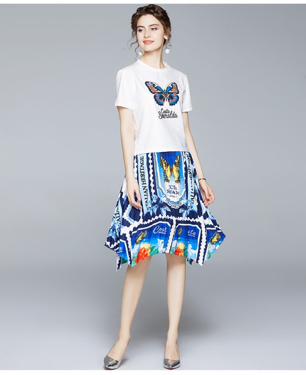 Women’s Printed High-Waist Two-Piece Set Dress - Summer Style - Image 2