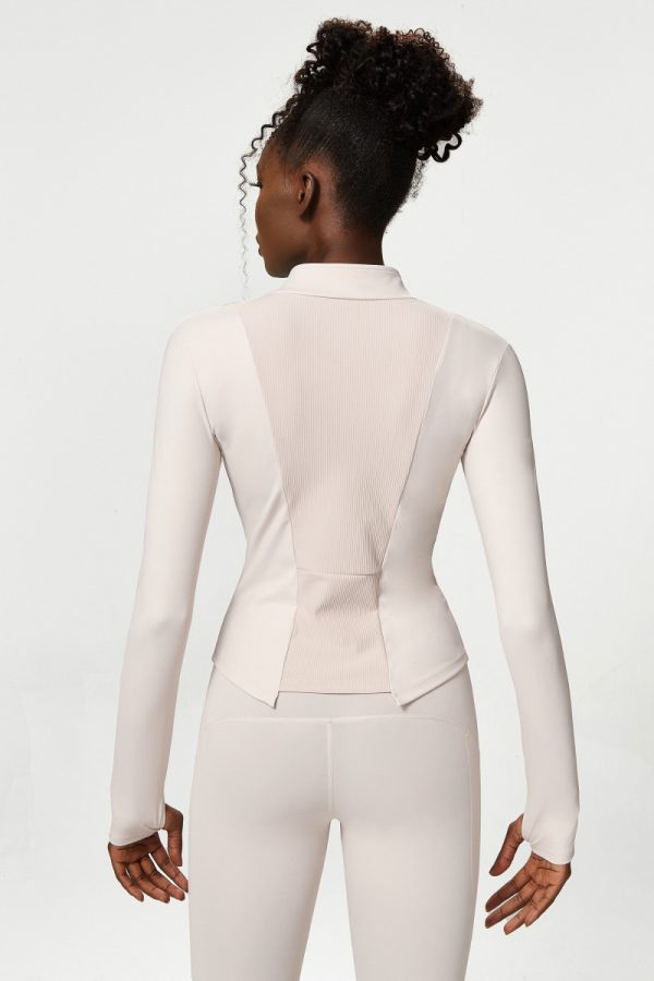 Nude Feel Zipper Jacket - Women's Autumn Winter Yoga Top - Image 2