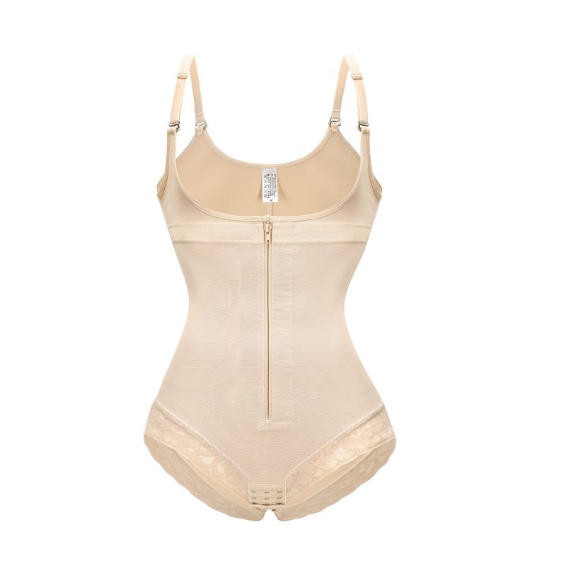 Corset Belly-Contracting Jumpsuit - Breasted Zipper Mesh Slimming Bodysuit