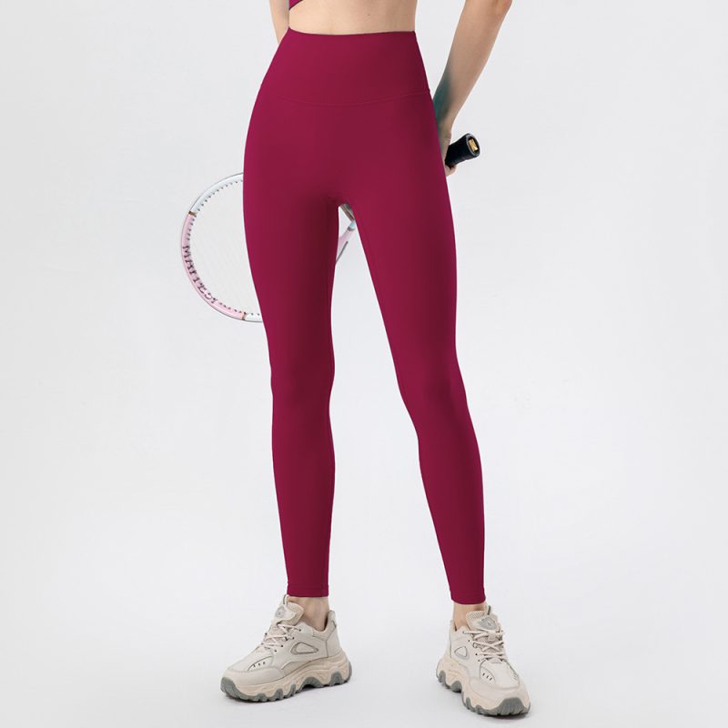 High-Waist Antibacterial Yoga Pants: Hip Lift & Nude Feel Fit - Image 9