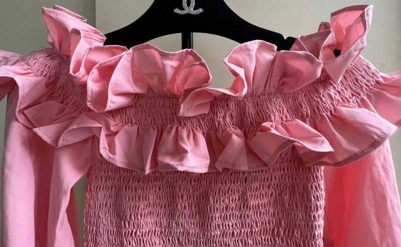 Women’s Spring Slim Solid Off Shoulder Top - Image 5