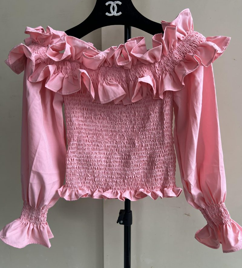 Women’s Spring Slim Solid Off Shoulder Top - Image 6