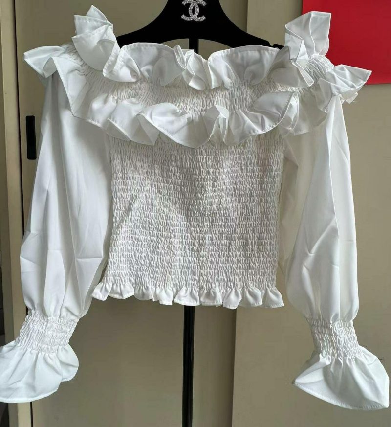 Women’s Spring Slim Solid Off Shoulder Top - Image 7