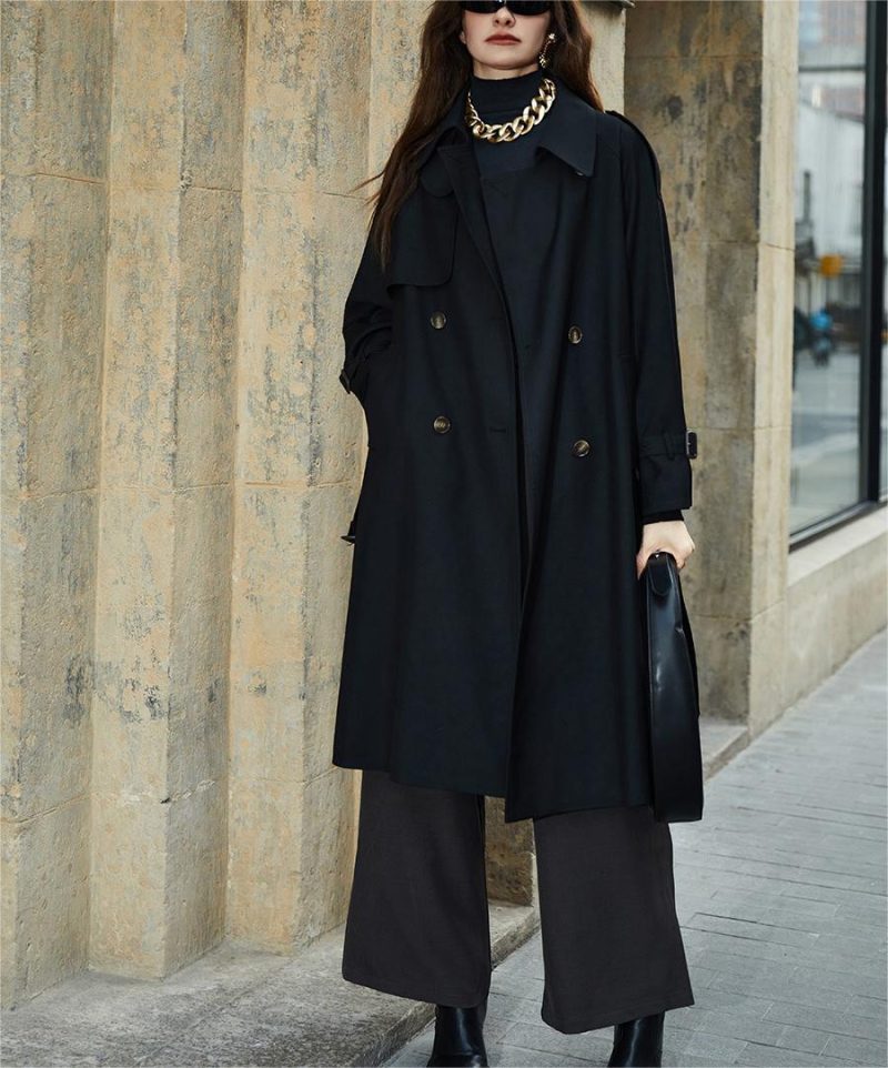 Women's Classic Non-Iron Anti-Wrinkle British Trench Coat - Image 4