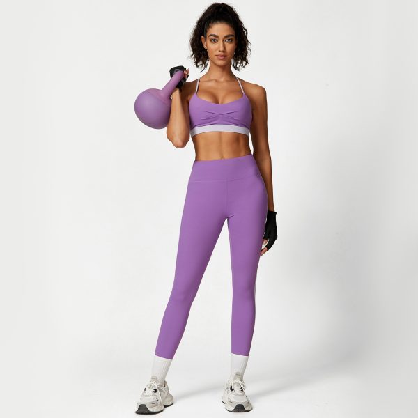 High Waist Hip Lift Fitness Pants & Sports Bra Yoga Set - Image 5