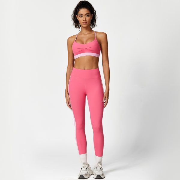 High Waist Hip Lift Fitness Pants & Sports Bra Yoga Set - Image 7