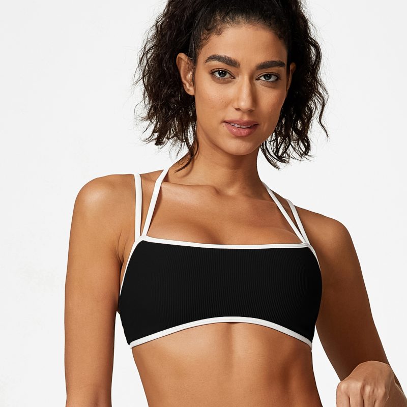 Spaghetti Strap Sports Bra & High Waist Shorts Yoga Set - Image 4