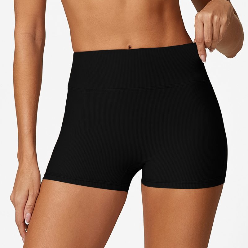 Spaghetti Strap Sports Bra & High Waist Shorts Yoga Set - Image 5