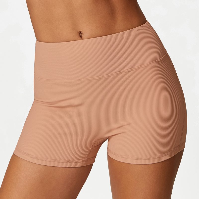 Spaghetti Strap Sports Bra & High Waist Shorts Yoga Set - Image 6