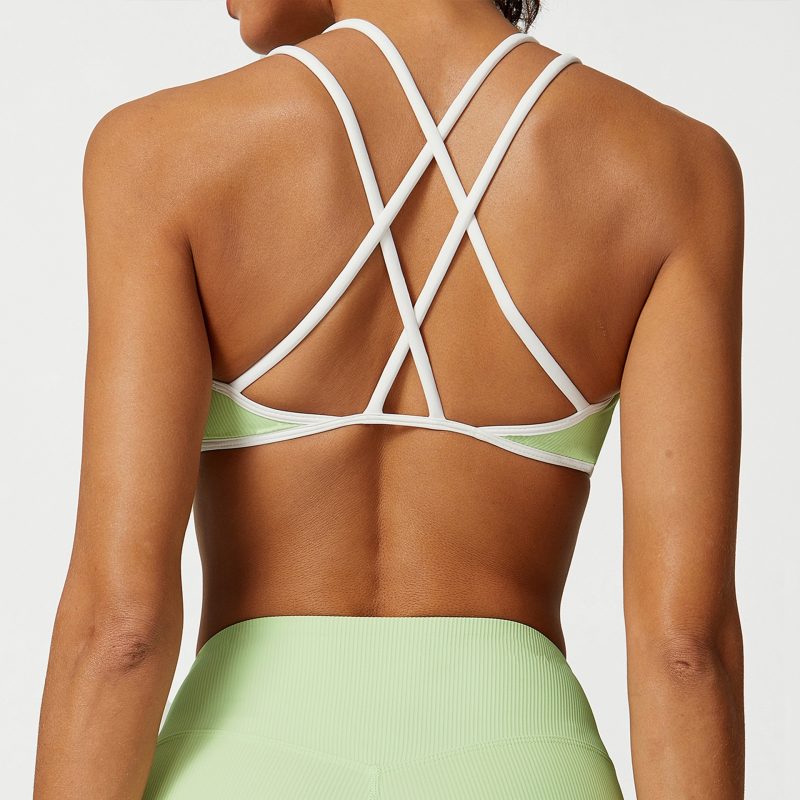 Spaghetti Strap Sports Bra & High Waist Shorts Yoga Set - Image 8