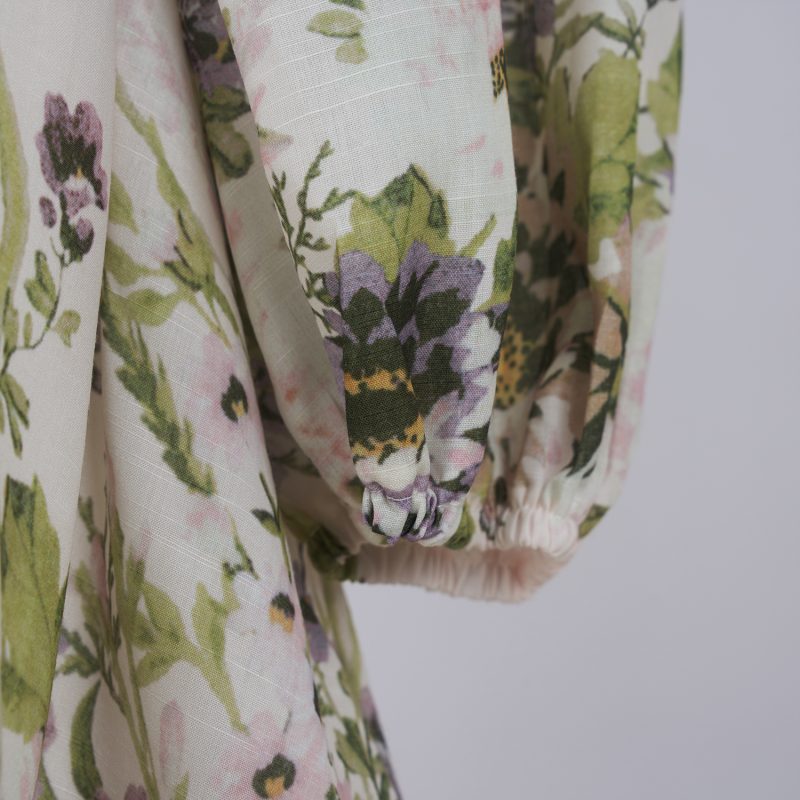 A-Line Printed Button Dress for Women – Long Sleeve Elegant Dress - Image 7