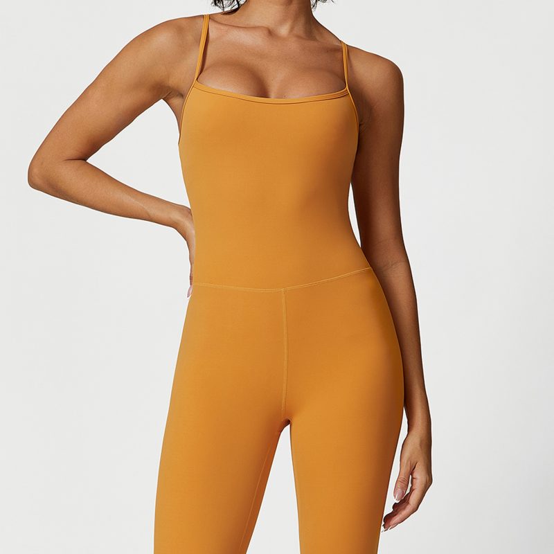 Spaghetti Strap High Elastic One-Piece Jumpsuit – Fitness & Yoga - Image 5