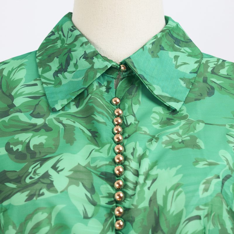 Elegant Summer Printed Strap Waistband Dress for Women - Image 6