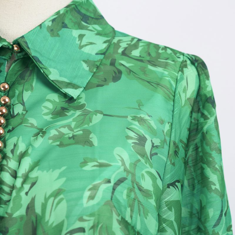 Elegant Summer Printed Strap Waistband Dress for Women - Image 8