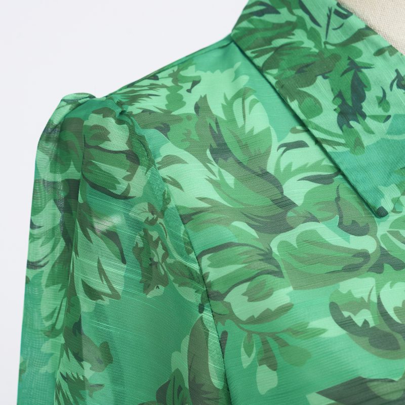 Elegant Summer Printed Strap Waistband Dress for Women - Image 11
