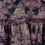 Light Luxury Retro Printed Long Sleeve Scarf Dress Set - Image 9