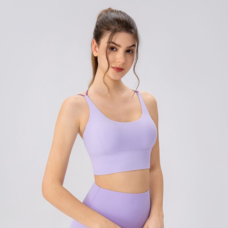 Women’s Sports Bra: Spaghetti Strap Push-Up Yoga Vest - Image 3