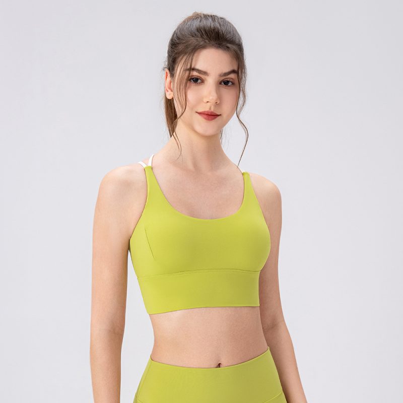 Women’s Sports Bra: Spaghetti Strap Push-Up Yoga Vest - Image 4