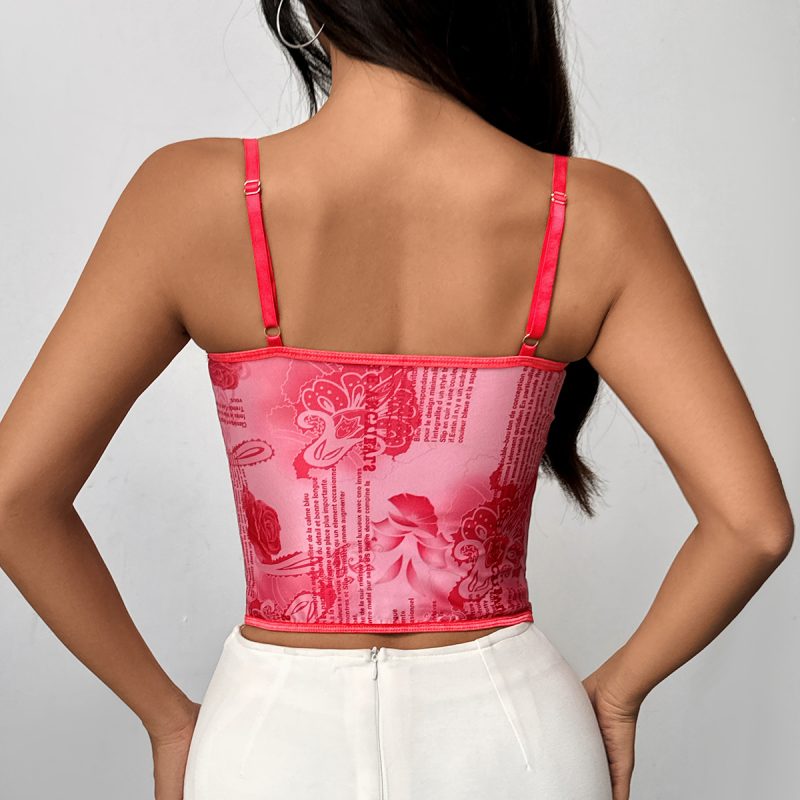 Summer Sexy Lace Boning Corset Slim Fit Tank Top for Women - Image 6