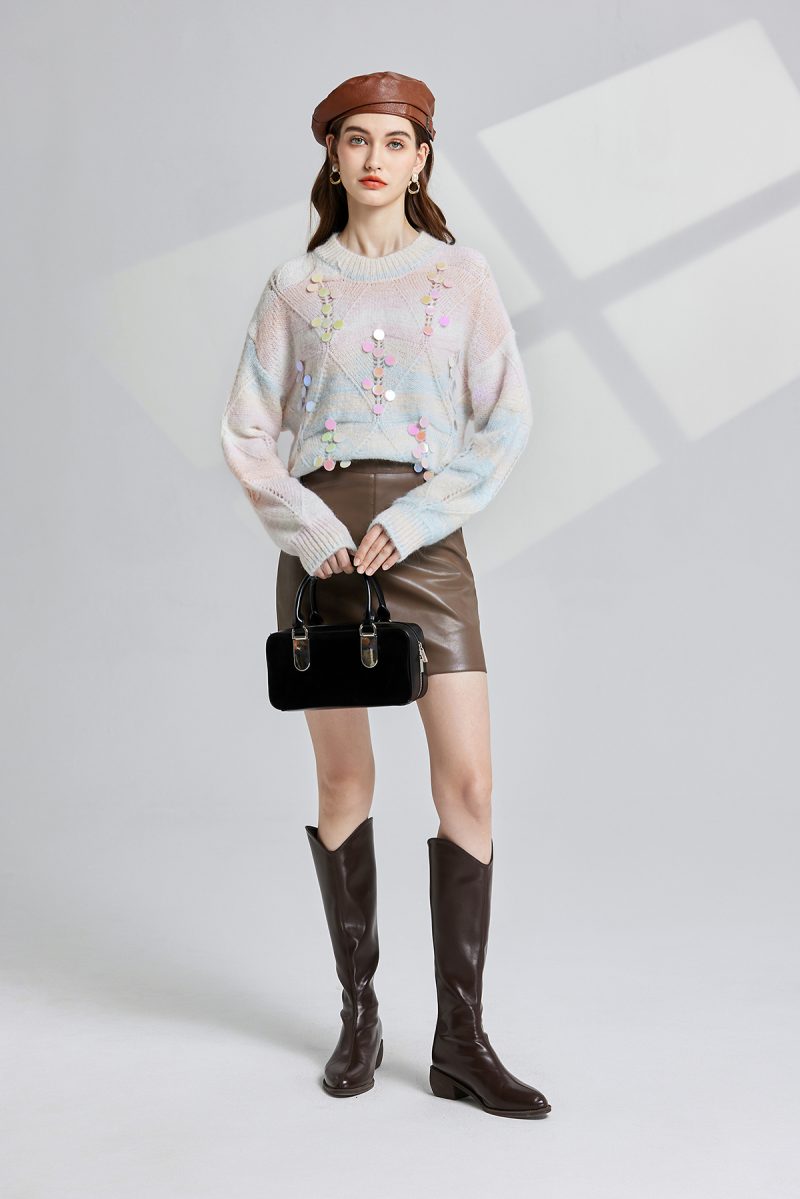 High Grade Slouchy Style Openwork Loose Sweater - Image 3