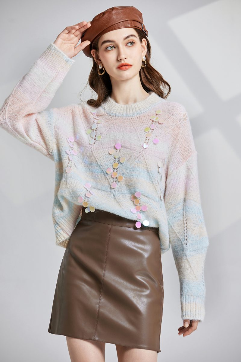 High Grade Slouchy Style Openwork Loose Sweater - Image 4