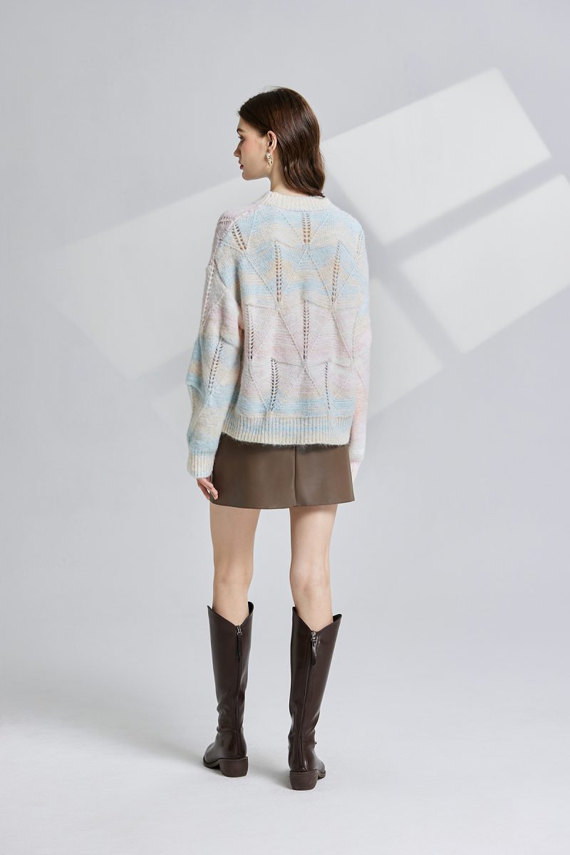 High Grade Slouchy Style Openwork Loose Sweater - Image 5