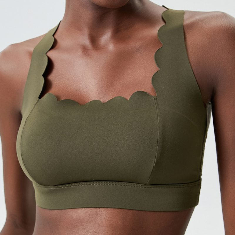 Quick-Drying Small Wave Sports Bra for Women - Shockproof Yoga Vest