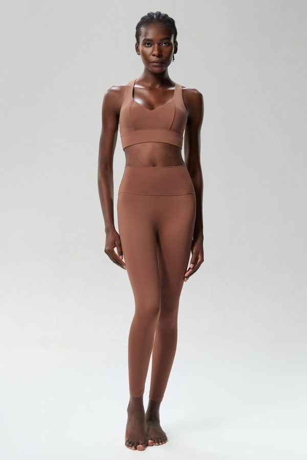 Quick-Dry Nude Feel Lycra Yoga Suit - Women's Two-Piece Set