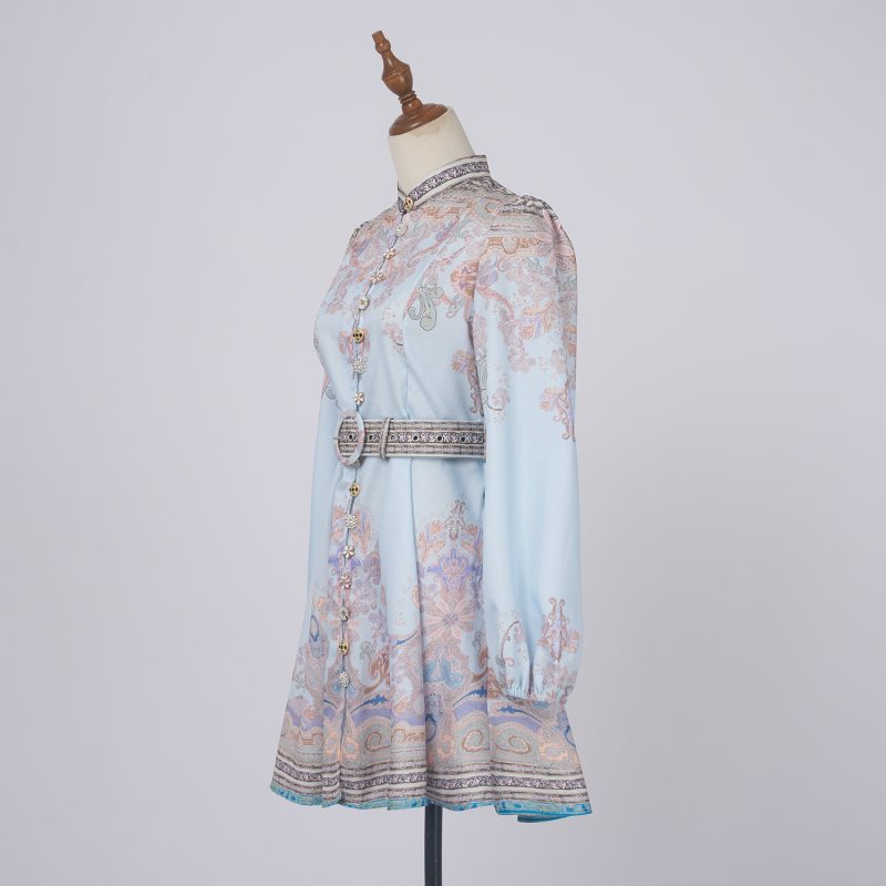 Women’s Spring & Autumn Printed Long Sleeved A-Line Dress - Image 2