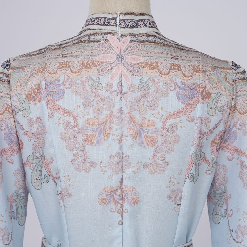 Women’s Spring & Autumn Printed Long Sleeved A-Line Dress - Image 4