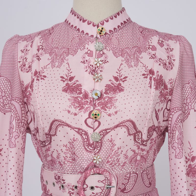 Women’s Spring & Autumn Printed Long Sleeved Single Dress - Image 5