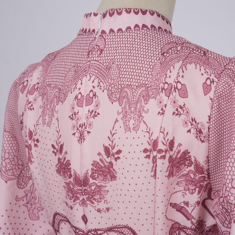 Women’s Spring & Autumn Printed Long Sleeved Single Dress - Image 6