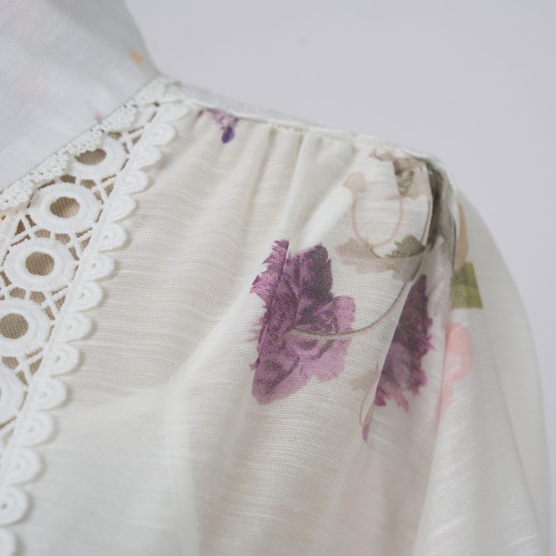 Women’s Spring & Autumn Lace Loose Blouse with Elastic Waist Skirt Set - Image 6