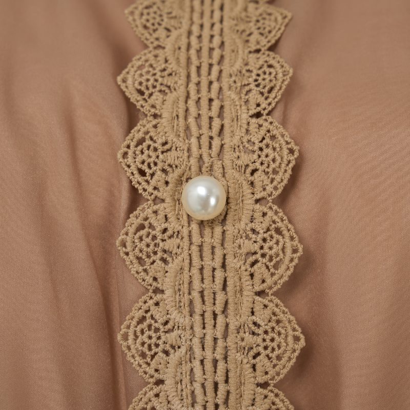 Women’s Spring & Autumn Stand Collar Single-Breasted Long-Sleeved Dress - Image 7