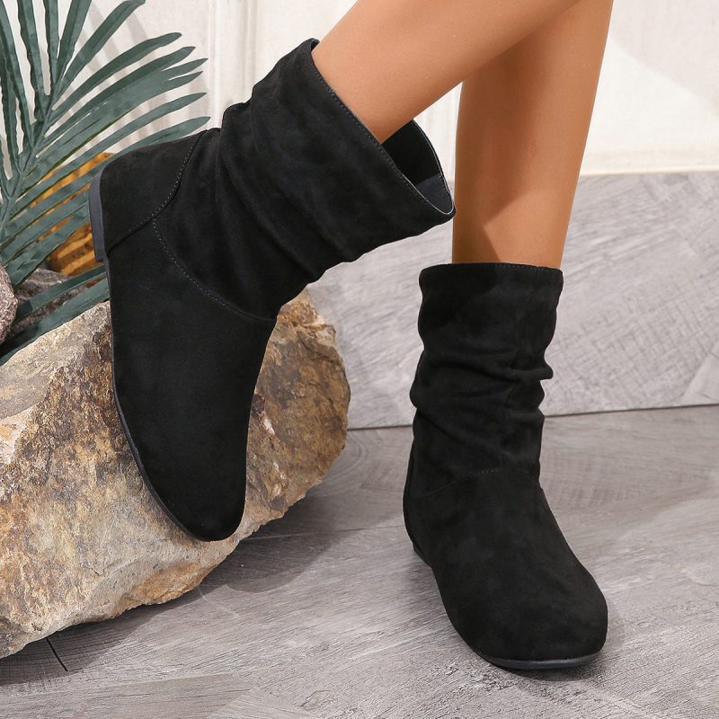 Casual Slip-On Low Top Ultra Low Boots for Women - Image 3