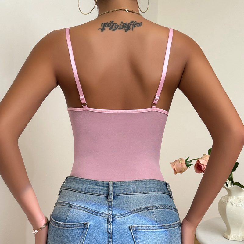 Women’s Sexy Lace Embroidery Floral Sleeveless Jumpsuit - Image 4