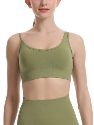 High-Grade Casual Thin Shoulder Yoga Bra – Stylish Tight Top for Active Wear