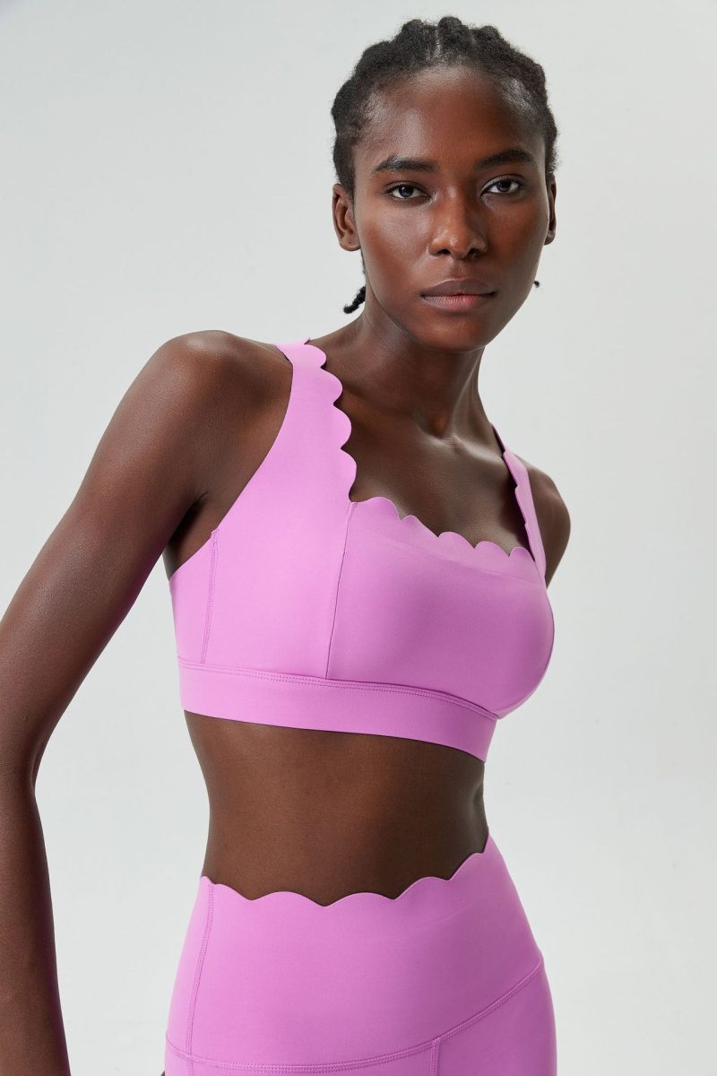 Quick-Drying Small Wave Sports Bra for Women - Shockproof Yoga Vest - Image 2
