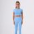 Blue Yoga Clothes Short-Sleeved Trousers