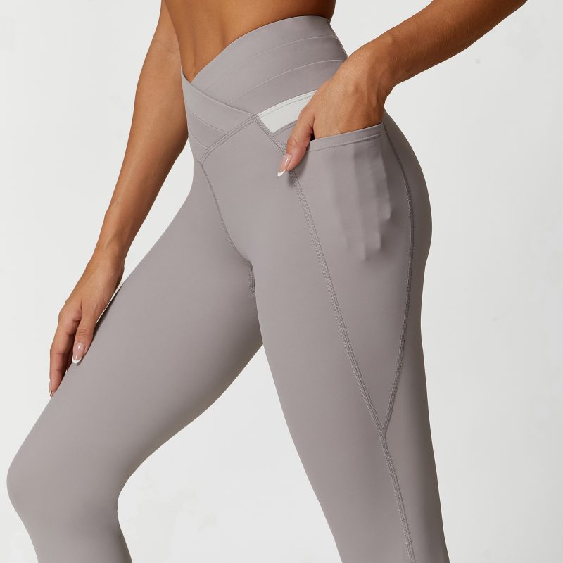 Summer Cross-Back High Waist Yoga Trousers & Top Set - Image 2