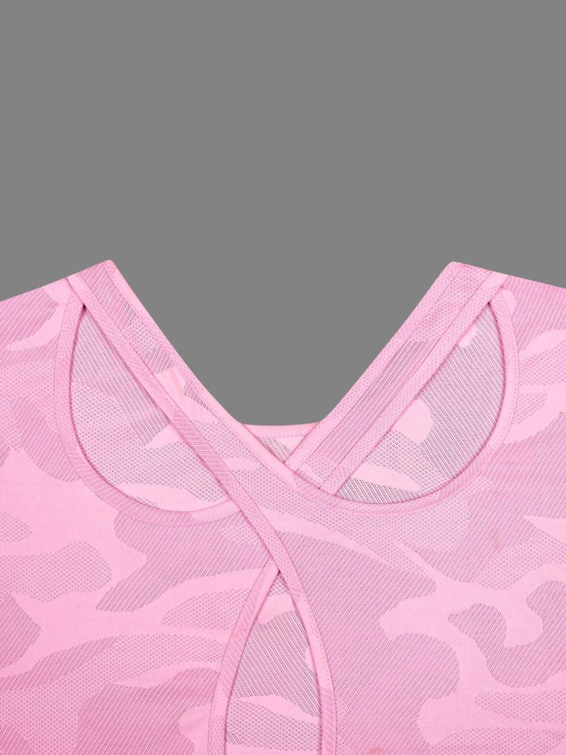Camouflage Round Neck Breathable Sports Vest for Women - Image 3