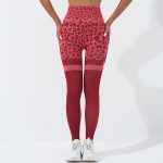 Seamless Leopard Print High-Waist Yoga Pants for Workouts - Image 2
