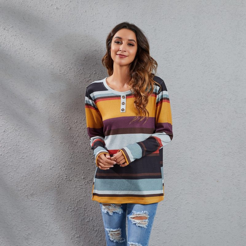 Spring Summer Casual Crew Neck Top - Image 2