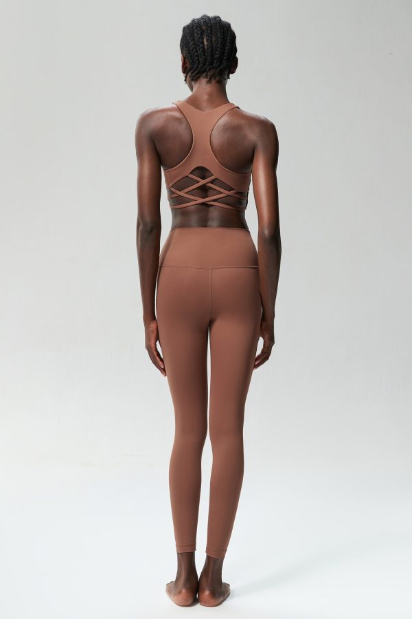 Quick-Dry Nude Feel Lycra Yoga Suit - Women's Two-Piece Set - Image 2